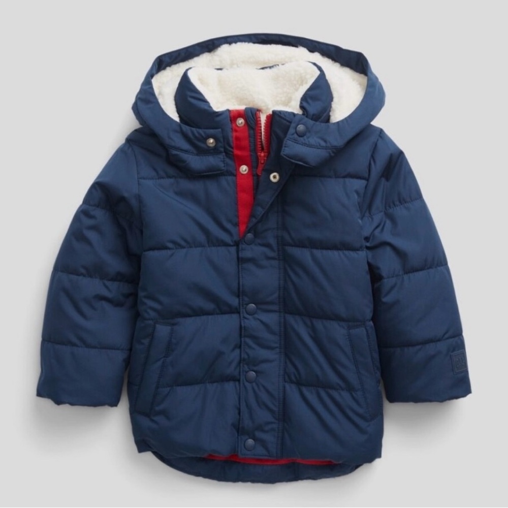 Gap ColdControl Max Puffer Coat and matching snow bib